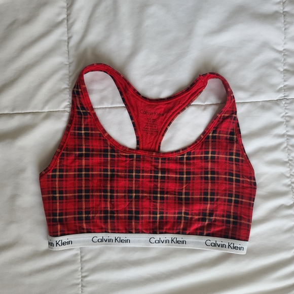 Calvin Klein Other - Calvin Klein Red Plaid Sports Bra